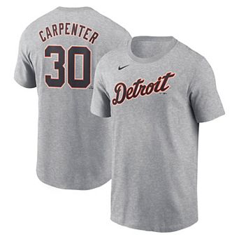 Men's Nike Kerry Carpenter Gray Detroit Tigers Fuse Name & Number T-Shirt