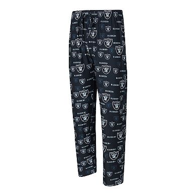 Men's Concepts Sport Black Las Vegas Raiders Mosaic All Over Print Pants