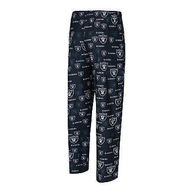 Men's Concepts Sport Black Las Vegas Raiders Mosaic All Over Print Pants