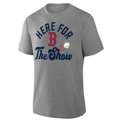Men's Fanatics Heather Gray Boston Red Sox Nostalgia Tri-Blend T-Shirt