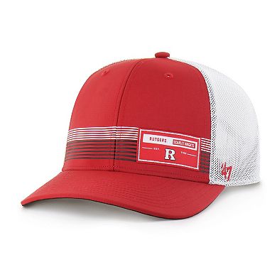Men's '47 Scarlet Rutgers Scarlet Knights Rangefinder brrr Trucker Adjustable Hat