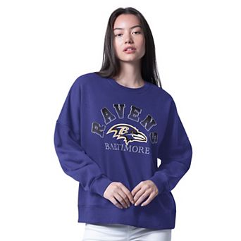 Women's G-III 4Her by Carl Banks Purple Baltimore Ravens Oversized Feud Sweatshirt