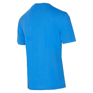 Men's Concepts Sport Blue/Silver Detroit Lions Avondale T-Shirt & Flannel Pants Set