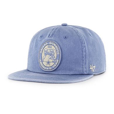 Men's '47 Light Blue Dallas Cowboys Boot Path Relaxed Captain Hat