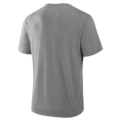 Men's Fanatics Heather Gray Chicago Cubs Nostalgia Tri-Blend T-Shirt