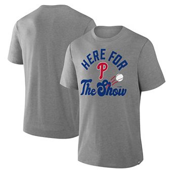 Men's Fanatics Heather Gray Philadelphia Phillies Nostalgia Tri-Blend T-Shirt