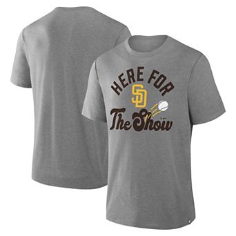 Men's Fanatics Heather Gray San Diego Padres Nostalgia Tri-Blend T-Shirt