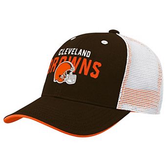 Preschool Outerstuff Brown Cleveland Browns Core Lockup Trucker Adjustable hat
