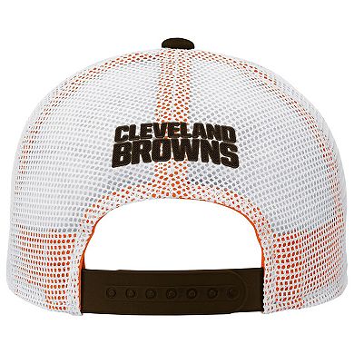 Preschool Outerstuff Brown Cleveland Browns Core Lockup Trucker Adjustable hat