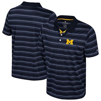 Men's Colosseum Navy Michigan Wolverines Milk Steak Polo
