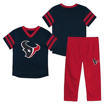 Toddler Outerstuff Navy/Red Houston Texans Red Zone T-Shirt & Pants Set
