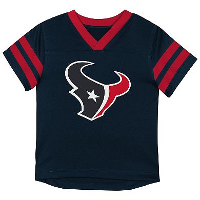 Toddler Outerstuff Navy/Red Houston Texans Red Zone T-Shirt & Pants Set