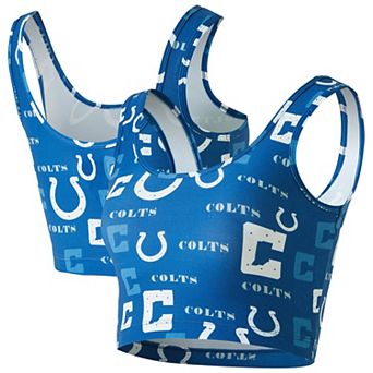 Women's Concepts Sport Royal Indianapolis Colts Mosaic Allover Print Bralette