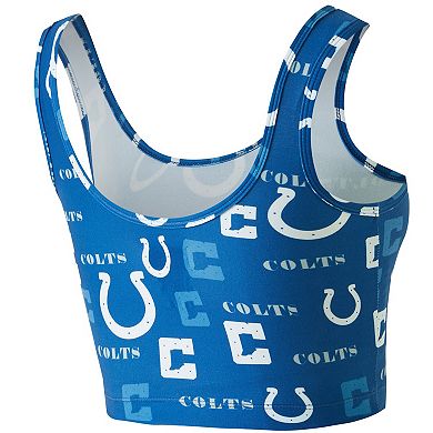 Women's Concepts Sport Royal Indianapolis Colts Mosaic Allover Print Bralette
