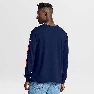 Men's Fanatics Navy Denver Broncos Hometown Sweep Legacy Long Sleeve T-Shirt