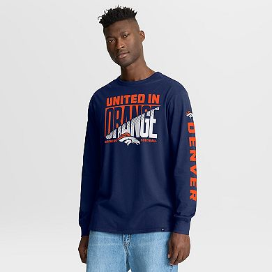 Men's Fanatics Navy Denver Broncos Hometown Sweep Legacy Long Sleeve T-Shirt