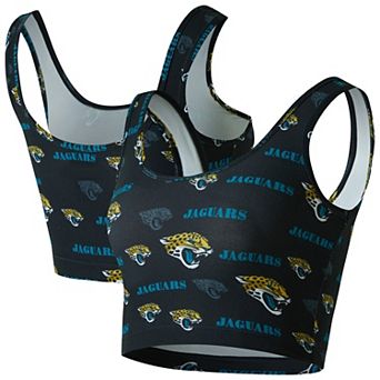 Women's Concepts Sport Black Jacksonville Jaguars Mosaic Allover Print Bralette