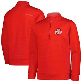 Youth Garb Scarlet Ohio State Buckeyes Sterling Long Sleeve Quarter-Zip Performance Top