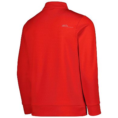 Youth Garb Scarlet Ohio State Buckeyes Sterling Long Sleeve Quarter-Zip Performance Top