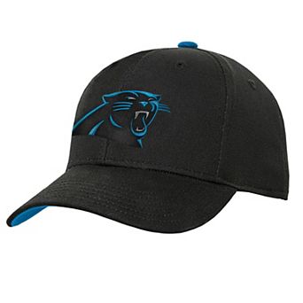 Youth Outerstuff Black Carolina Panthers Team Pre-Curved Adjustable Hat