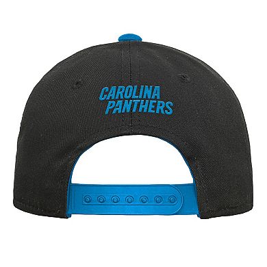 Youth Outerstuff Black Carolina Panthers Team Pre-Curved Adjustable Hat