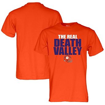 Unisex Blue 84 Orange Clemson Tigers The Real Death Valley T-Shirt