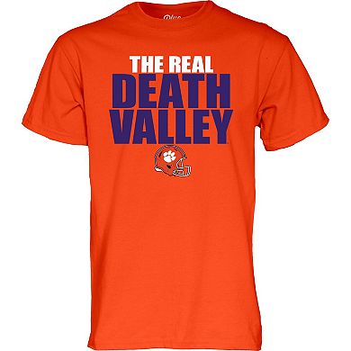 Unisex Blue 84 Orange Clemson Tigers The Real Death Valley T-Shirt