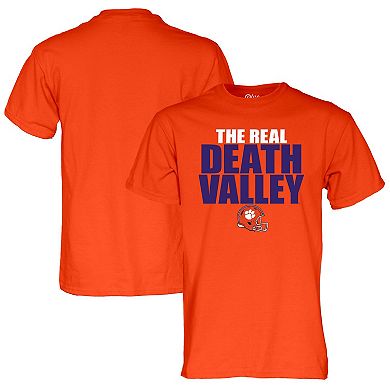 Unisex Blue 84 Orange Clemson Tigers The Real Death Valley T-Shirt
