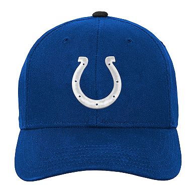 Youth Outerstuff Royal Indianapolis Colts Team Pre-Curved Adjustable Hat