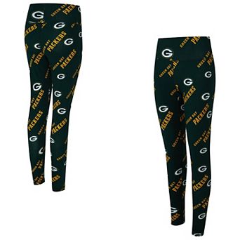 Women's Concepts Sport Green Green Bay Packers Mosaic Allover Print Leggings