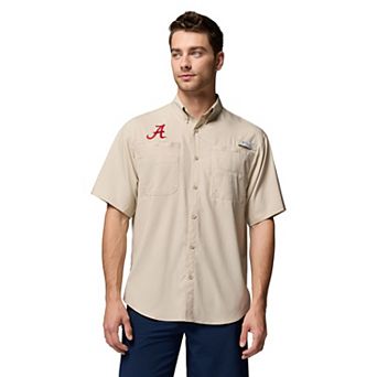 Men's Columbia Tan Alabama Crimson Tide Tamiami Omni-Shade Button-Down Shirt