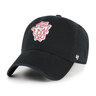 Men's '47 Black Houston Cougars Vault Clean Up Adjustable Hat