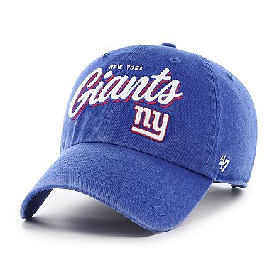 Women's '47 Royal New York Giants Ariana Clean Up Adjustable Hat