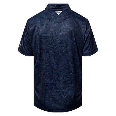 Men's Columbia Navy Dallas Cowboys Super Terminal Tackle Polo