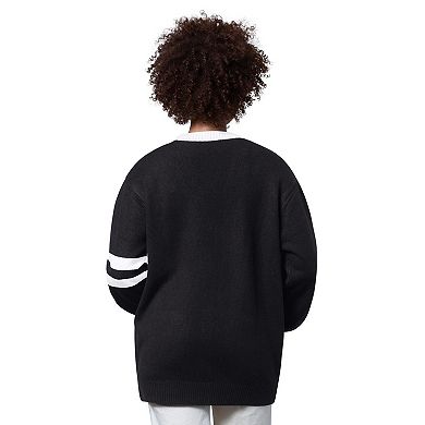 Women's Starter Black Washington Commanders Back Shot Button-Up Cardigan