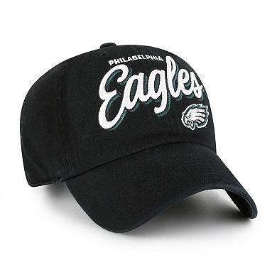 Women's '47 Black Philadelphia Eagles Ariana Clean Up Adjustable Hat