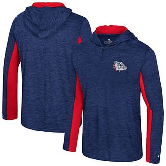 Men's Colosseum Navy Gonzaga Bulldogs Always Sunny Quarter-Zip Hoodie