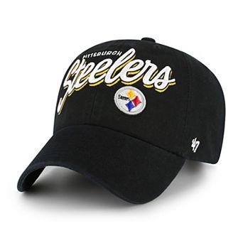 Women's '47 Black Pittsburgh Steelers Ariana Clean Up Adjustable Hat