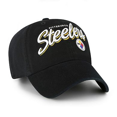 Women's '47 Black Pittsburgh Steelers Ariana Clean Up Adjustable Hat