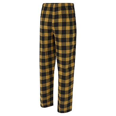 Men's Concepts Sport Black/Gold New Orleans Saints Avondale T-Shirt & Flannel Pants Set