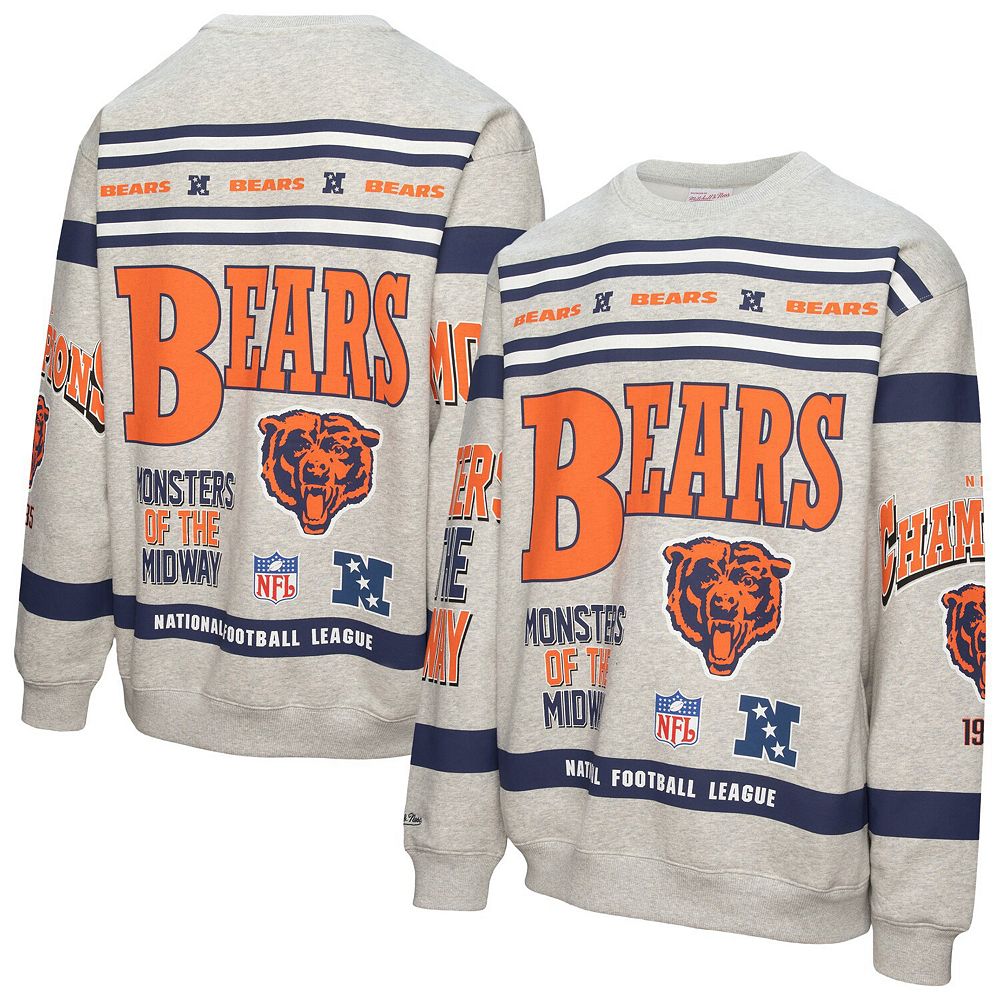 CHICAGO Bears セーター Men's Mitchell & Ness Heather Gray Chicago Bears All Over Print