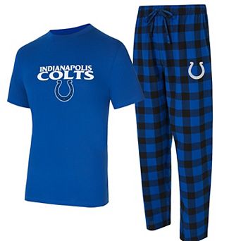 Men's Concepts Sport Royal/Black Indianapolis Colts Avondale T-Shirt & Flannel Pants Set