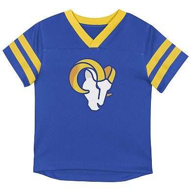 Toddler Outerstuff Royal/Gold Los Angeles Rams Red Zone T-Shirt & Pants Set