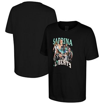 Youth Stadium Essentials Sabrina Ionescu Black New York Liberty Crossroads T-Shirt