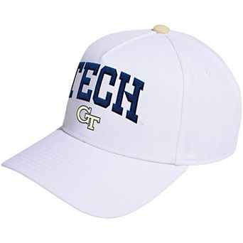 Unisex adidas White Georgia Tech Yellow Jackets Locker Room A-Frame Adjustable Hat