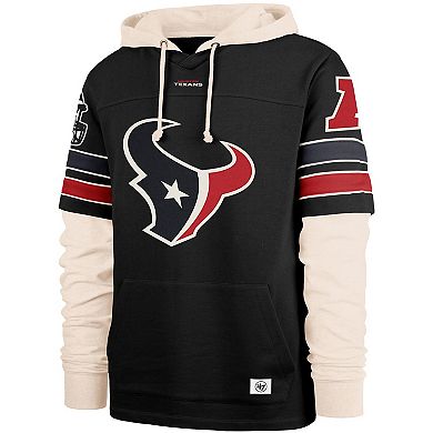 Men's '47 Black Houston Texans Split Zone Cornerback Duo Hoodie