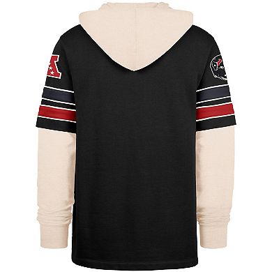 Men's '47 Black Houston Texans Split Zone Cornerback Duo Hoodie