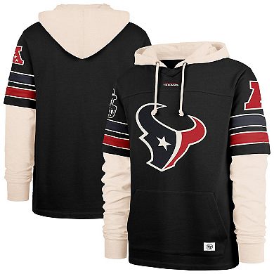Men's '47 Black Houston Texans Split Zone Cornerback Duo Hoodie