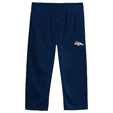 Toddler Outerstuff Orange/Navy Denver Broncos Red Zone T-Shirt & Pants Set