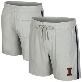 Men's Colosseum Gray Illinois Fighting Illini Mac Shorts